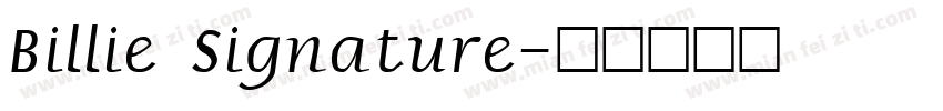 Billie Signature字体转换